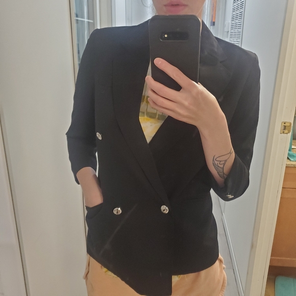 POLO double breasted black retro blazer - Picture 9 of 10